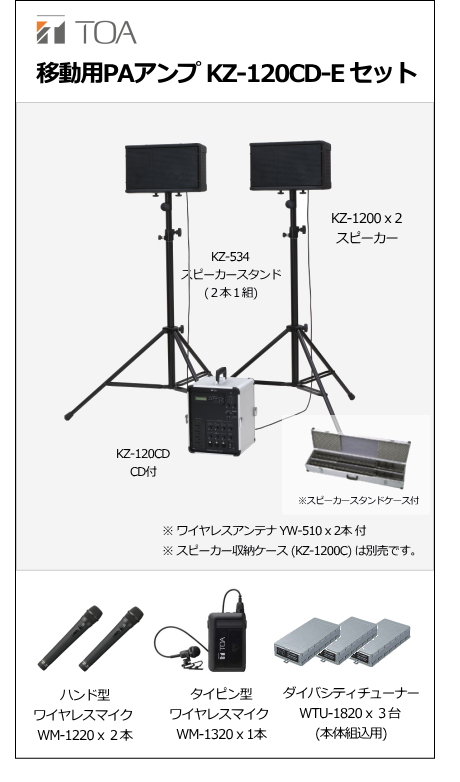 ＴＯＡ ワイヤレスマイク（ハンド型） WM-1220 1台 - 2