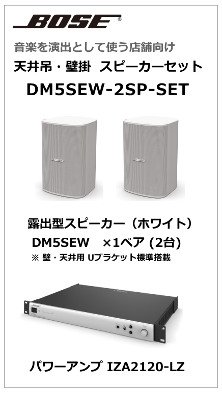 【DM5SEW-2SP-SET】BOSE 天吊・壁掛型スピーカー２台セット (ホワイト)