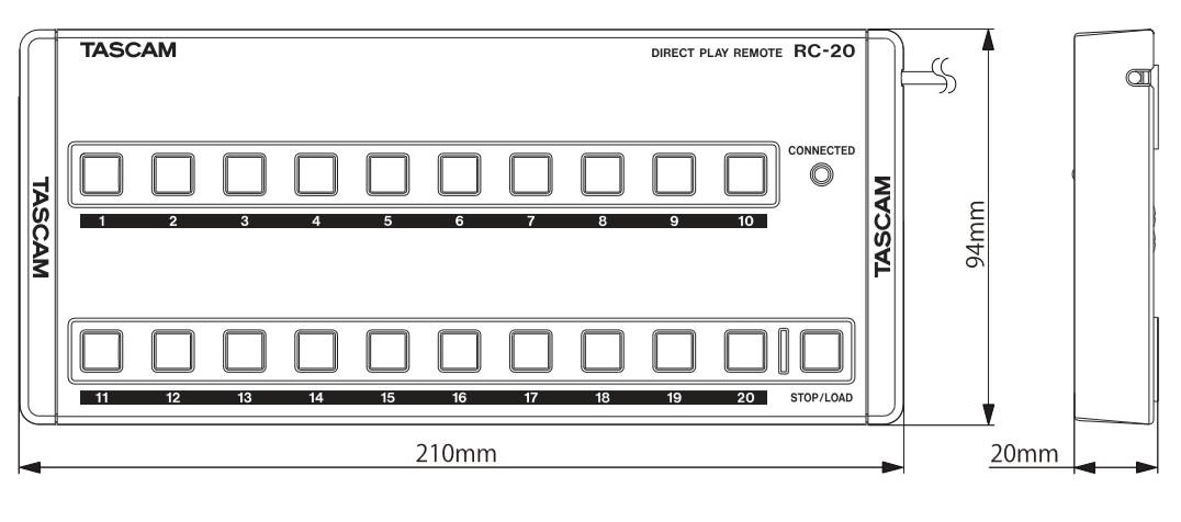 RC-20】TASCAM ポン出し用リモートコントローラー [サウンドショップ