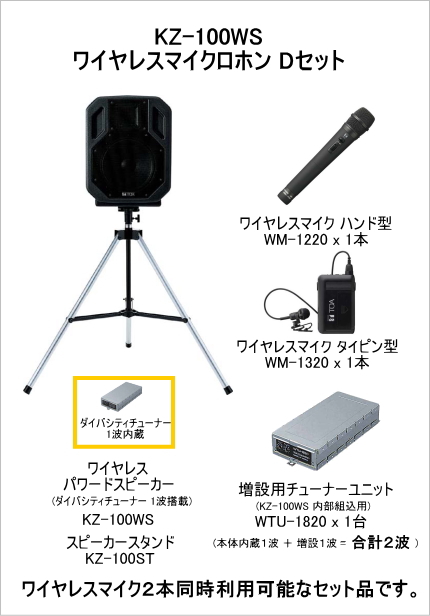 ＴＯＡ ワイヤレスマイク（ハンド型） WM-1220 1台 - 1