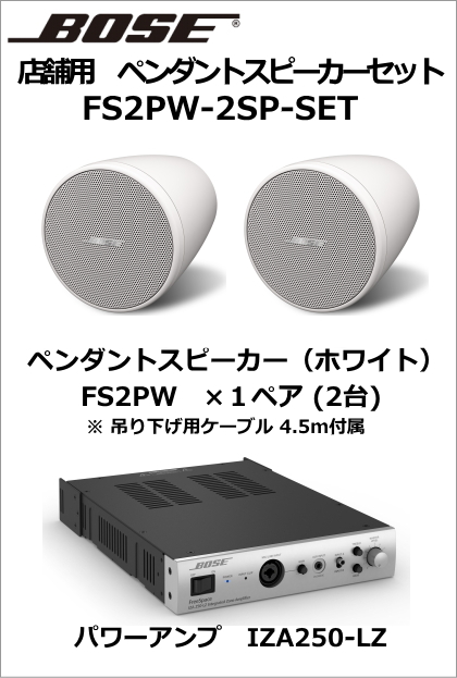 【FS2PW-2SP-SET】BOSE　ペンダント型 スピーカー２台セット（ホワイト）【在庫あり】