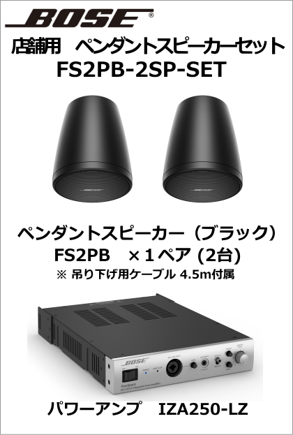 【FS2PB-2SP-SET】BOSE　ペンダント型 スピーカー２台セット（ブラック）【在庫あり】
