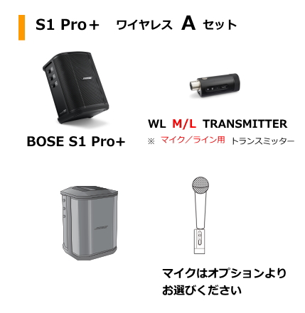 【S1 Pro＋ A-SET】BOSE ポータブルパワードスピーカー エスワンプロプラス Aセット